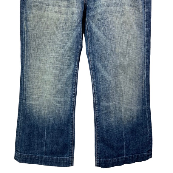 7 FOR ALL MANKIND Dojo Crop Jeans Size 29 Blue Jean Capris L23 - Picture 6 of 10